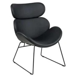 Fauteuil Cezar - Kunstleder - Zwart