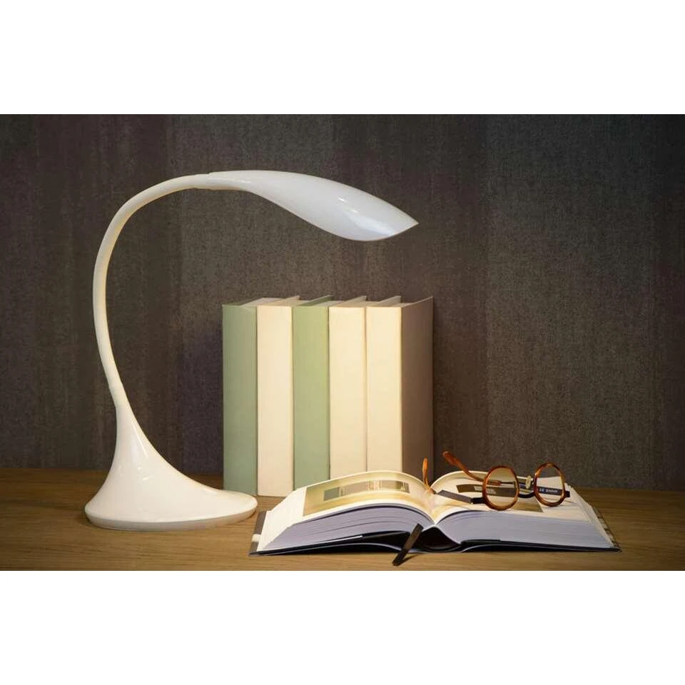 Lucide Bureaulamp Emil LED - Wit - Ø17 Cm 3 Lucide Bureaulamp Emil LED - Wit - Ø17 Cm - Afbeelding 3