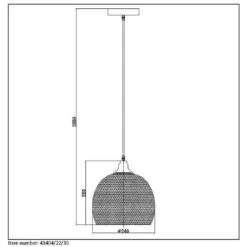 Lucide Hanglamp Mesh - Zwart - Ø22 Cm -Leenbakker Winkel 81016133 2301