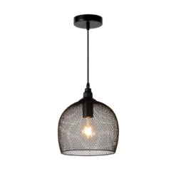 Lucide Hanglamp Mesh - Zwart - Ø22 Cm