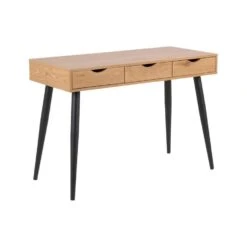 Bureau Montijo - Eiken/zwart - 77,1x110x50 Cm -Leenbakker Winkel 81017337 0300
