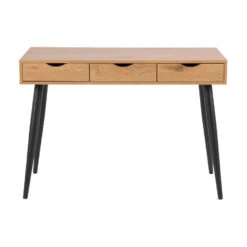 Bureau Montijo - Eiken/zwart - 77,1x110x50 Cm