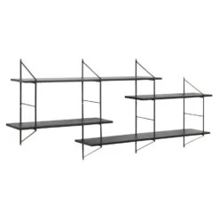 Wandrek Viki (dubbel) - Zwart - 79x25,5x191 Cm