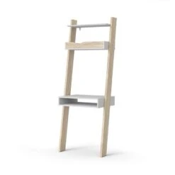 Bureau Delta - Wit/eikenkleur - 180,4x65,1x48,1 Cm -Leenbakker Winkel 81018658 0300