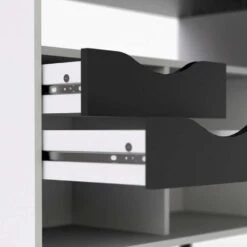 Bureau Delta - Wit/zwart - 75,8x145,1x81 Cm 6 Bureau Delta - Wit/zwart - 75,8x145,1x81 Cm -Leenbakker Winkel 81018666 0600