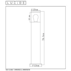 Lucide Sokkellamp Buiten FEDOR IP44 - Mat Chroom - 13x13x79,5 Cm 7 Lucide Sokkellamp Buiten FEDOR IP44 - Mat Chroom - 13x13x79,5 Cm -Leenbakker Winkel 81018841 2606