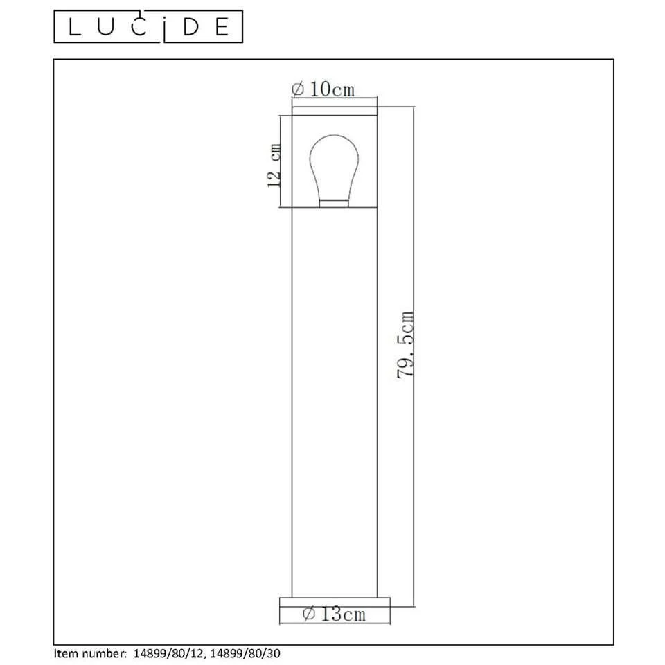 Lucide Sokkellamp Buiten FEDOR IP44 - Mat Chroom - 13x13x79,5 Cm 4 Lucide Sokkellamp Buiten FEDOR IP44 - Mat Chroom - 13x13x79,5 Cm - Afbeelding 4