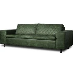 Bank Levin 3-zits - Leer - Groen -Leenbakker Winkel 81023411 0200