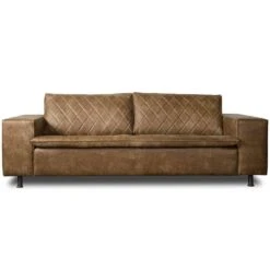 Bank Levin 3-zits - Leer - Bruin