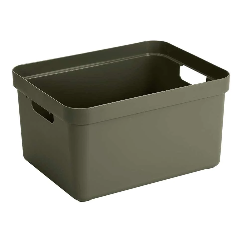 Sigma Home Box 32 Liter - Donkergroen - 24,3x35,4x45,3 Cm 1 Sigma Home Box 32 Liter - Donkergroen - 24,3x35,4x45,3 Cm