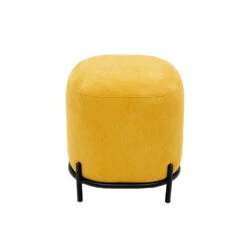 Tenzo Poef Harry - Geel - 46x42x42 Cm
