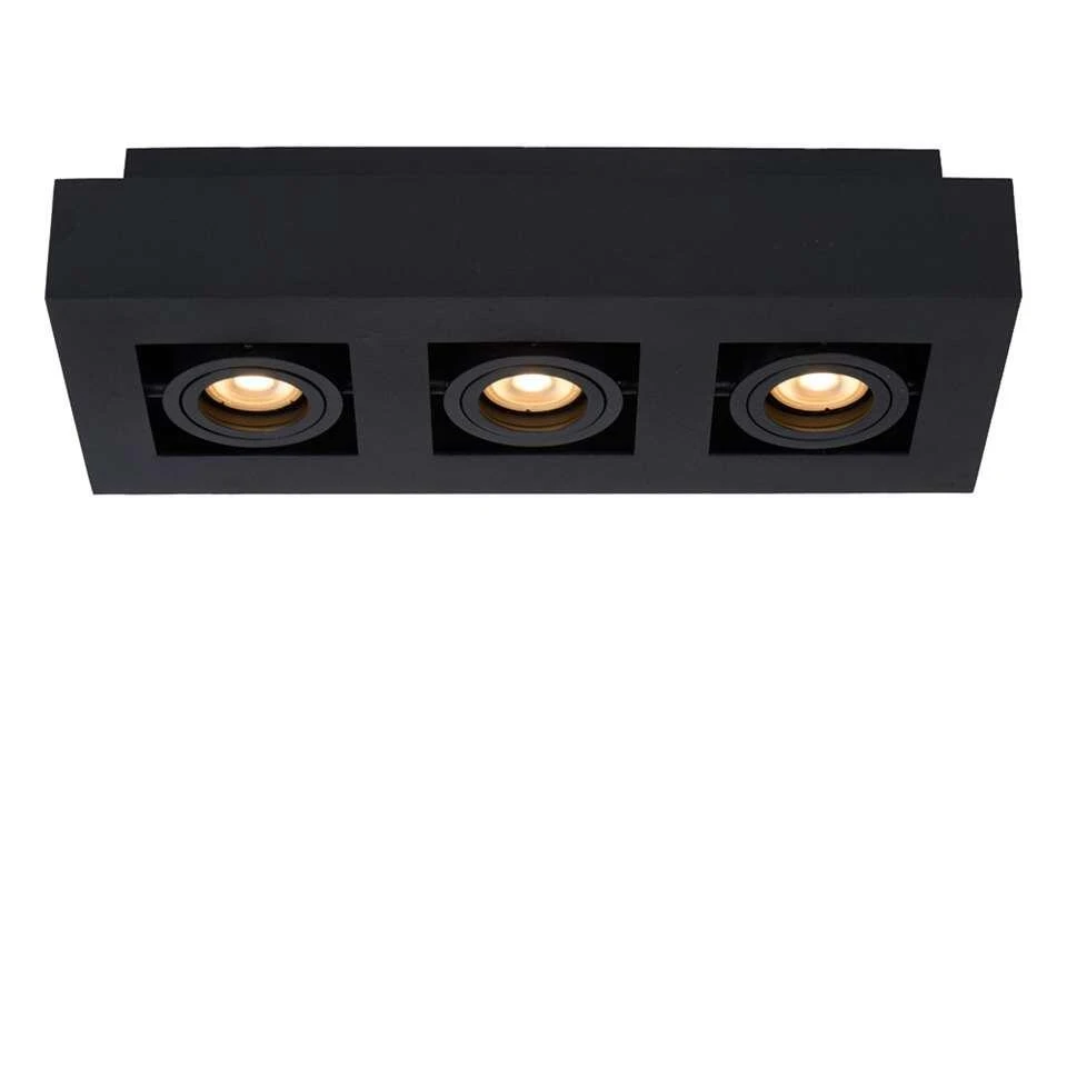 Lucide Plafondspot Xirax 3 Lamp - Zwart 4 Lucide Plafondspot Xirax 3 Lamp - Zwart - Afbeelding 4