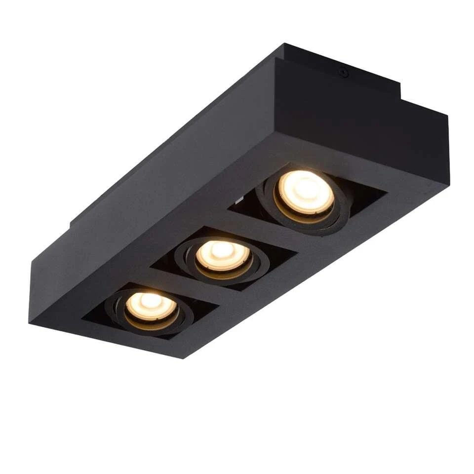 Lucide Plafondspot Xirax 3 Lamp - Zwart 5 Lucide Plafondspot Xirax 3 Lamp - Zwart - Afbeelding 5