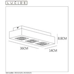 Lucide Plafondspot Xirax 3 Lamp - Zwart 13 Lucide Plafondspot Xirax 3 Lamp - Zwart -Leenbakker Winkel 81026201 0020