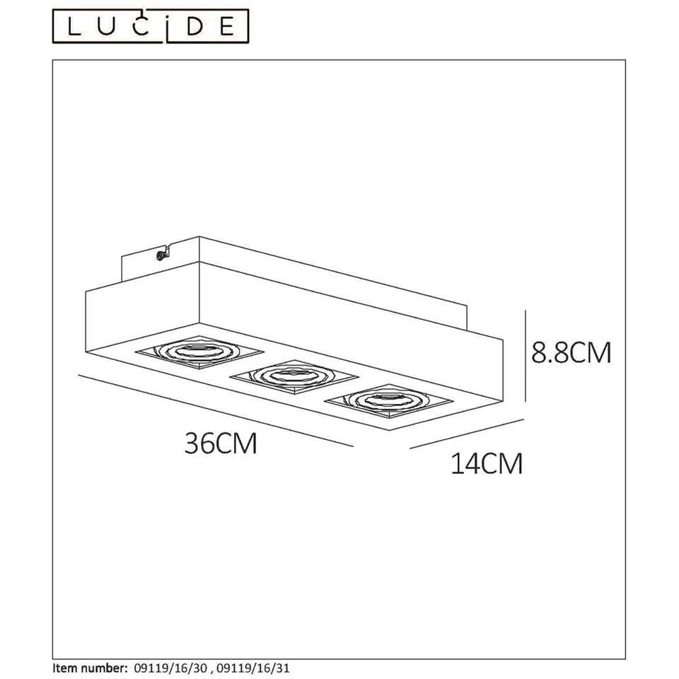 Lucide Plafondspot Xirax 3 Lamp - Zwart 7 Lucide Plafondspot Xirax 3 Lamp - Zwart - Afbeelding 7
