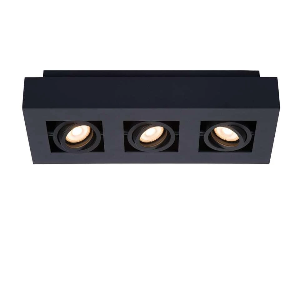 Lucide Plafondspot Xirax 3 Lamp - Zwart 1 Lucide Plafondspot Xirax 3 Lamp - Zwart