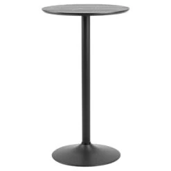 Bartafel Ivano - Zwart - 105xØ60 Cm