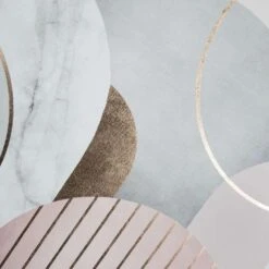 Art For The Home - Canvas Schilderij - Art Deco - Roségoud - 50x70 Cm -Leenbakker Winkel 81026961 0300