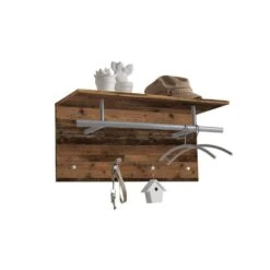 Kapstok Spot - Donkerbruin/grijs - 34,5x72x29,5 Cm