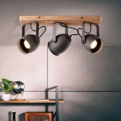 Brilliant Plafondspot Crowton 3-lichts - Zwart -Leenbakker Winkel 81029044 0500