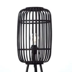 Brilliant Vloerlamp Woodrow - Zwart - Ø45x130 Cm -Leenbakker Winkel 81029105 0400