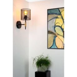 LUCIDE WANDLAMP BASKETT E27 ZWART 6 LUCIDE WANDLAMP BASKETT E27 ZWART -Leenbakker Winkel 81029566 0301