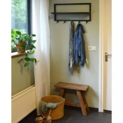 Brix - Kapstok Brix Bono - Mangohout En Gecoat Staal - 15x70x30 -Leenbakker Winkel 828e077844114664a610dc98301b3635