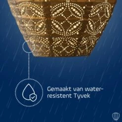 LUMIZ Solar Lampion Mandela Balloon - 20 Cm - Goud -Leenbakker Winkel 82a2e6c004134d81b00d234935671279