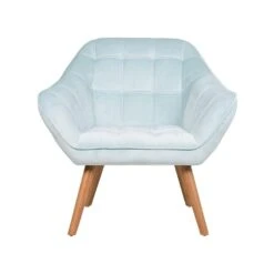 Beliani Clubfauteuil KARIS - Blauw Fluweel -Leenbakker Winkel 82d81a020b554032ab9823737523699e