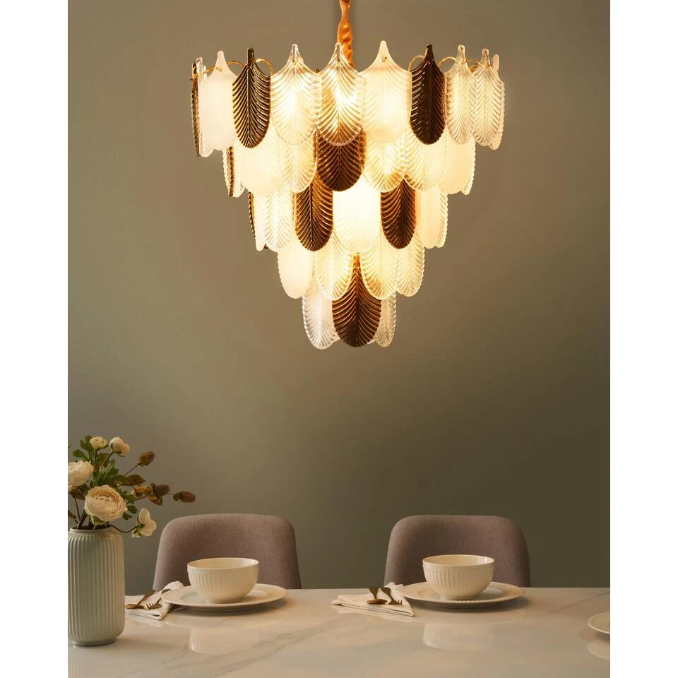 AGUIRRE - Kroonluchter - Messing/Transparant - Glas 2 AGUIRRE - Kroonluchter - Messing/Transparant - Glas - Afbeelding 2