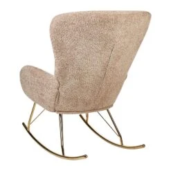 ANASET - Schommelstoel - Beige - Bouclé -Leenbakker Winkel 84495b887e47403f984027a1fe2a39dd