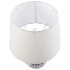 SUNJA - Tafellamp - Wit/Blauw - Porselein/Linnen -Leenbakker Winkel 85300156a23f47f883425946be933365