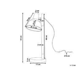 Beliani Bureaulamp ALDAN - Wit Metaal -Leenbakker Winkel 864e3d93cdeb43828647778dbfc5cfb6