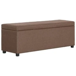 VidaXL Bankje Met Opbergvak 116 Cm Polyester Bruin 6 VidaXL Bankje Met Opbergvak 116 Cm Polyester Bruin -Leenbakker Winkel 888482e2be1c4f27b57bdce22b28ce8e