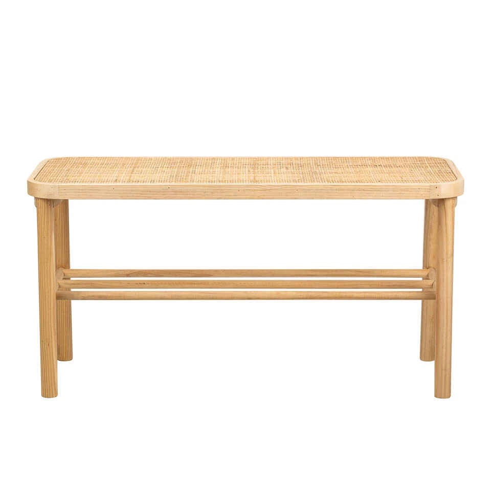 Bank Met Opbergruimte Van Massief Grenen En Rotan 4 Bank Met Opbergruimte Van Massief Grenen En Rotan - Afbeelding 4