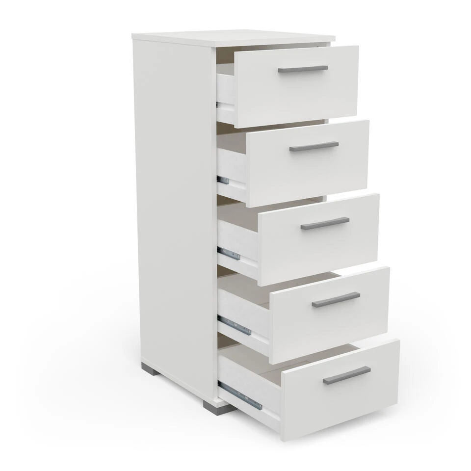 CBA Ladekast Izzy - 41,9 X 39,8 X 101,8 Cm - Wit 7 CBA Ladekast Izzy - 41,9 X 39,8 X 101,8 Cm - Wit - Afbeelding 7