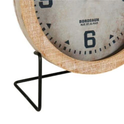 Ostaria Tafelklok Bordeaux - Naturel/zwart - D24 Cm -Leenbakker Winkel 8a6234f335074705bc4af1b62f260bc9