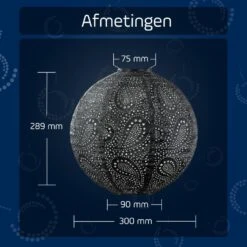LUMIZ Solar Lampion Paisley Rond - 30 Cm - Donker Grijs -Leenbakker Winkel 8ac07597d5dc49ba9e7a9c6a24cc4282