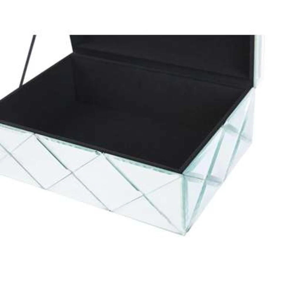 Beliani Juwelenkist GORRON - Zilver Glas 4 Beliani Juwelenkist GORRON - Zilver Glas - Afbeelding 4