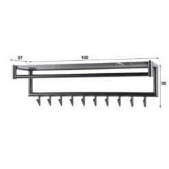 Hoyz Collection - Kapstok 10 Haaks Roede-hoedenplank - 3D Zwart Bruin 9 Hoyz Collection - Kapstok 10 Haaks Roede-hoedenplank - 3D Zwart Bruin -Leenbakker Winkel 8b46a894df2849328d8c50c4af91427f