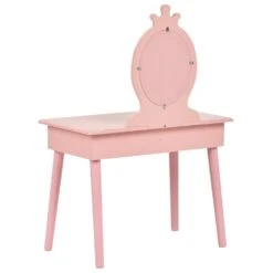 MARGIE - Kinderkaptafel Met Krukje - Roze - MDF -Leenbakker Winkel 8b59de0aa1e140c99c2095f6a5bf7c06