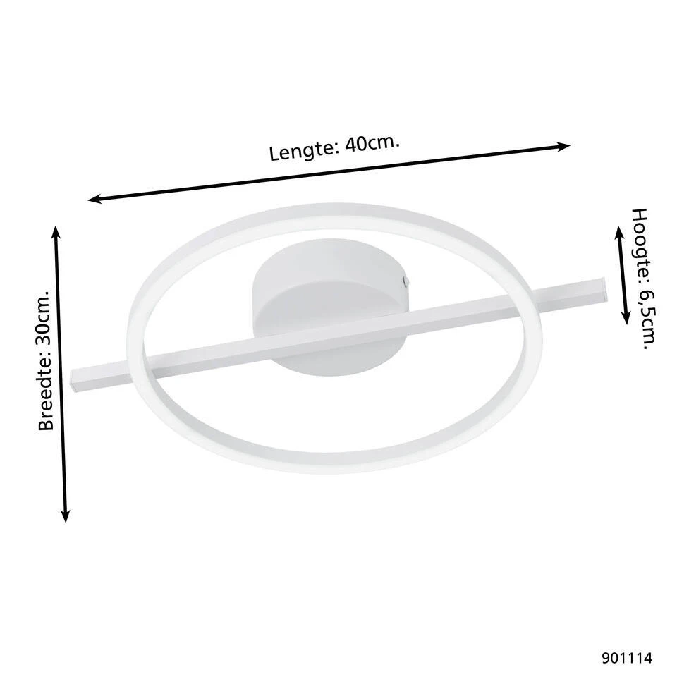 EGLO Amandolo Plafondlamp - LED - 40 Cm - Wit - Instelbaar RGB 4 EGLO Amandolo Plafondlamp - LED - 40 Cm - Wit - Instelbaar RGB - Afbeelding 4