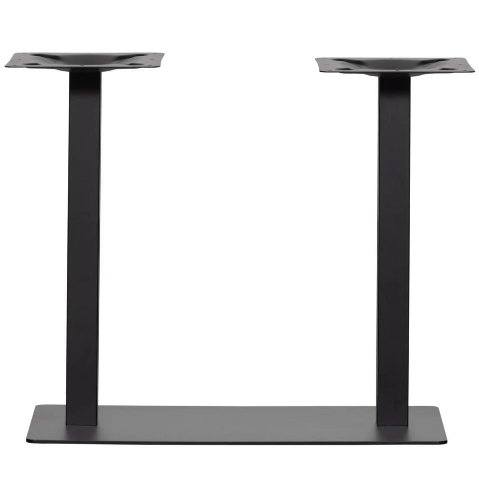 WOOOD Bistro Dubbele Vierkante Buisvoet - Metaal - Zwart - 72x80x40 4 WOOOD Bistro Dubbele Vierkante Buisvoet - Metaal - Zwart - 72x80x40 - Afbeelding 4