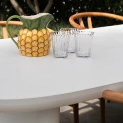 Tuintafel Deens Ovaal - Wit Betonlook - 240x100x75cm - Maya -Leenbakker Winkel 8df22dd30b06433090e7e8b01adaa614