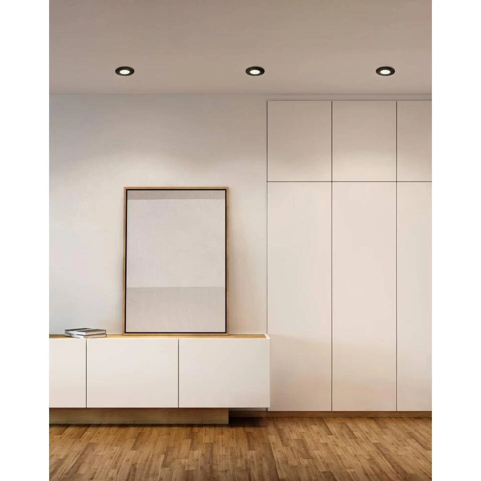 EGLO Pineda Inbouwlamp - LED - Ø 16.5 Cm - Zwart 2 EGLO Pineda Inbouwlamp - LED - Ø 16.5 Cm - Zwart - Afbeelding 2