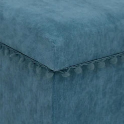 Atmosphera Storage Poef/hocker - Opvouwbaar - Blauw - 38x38 Cm -Leenbakker Winkel 8eb76784b76e464f90fc032c4372e6f1