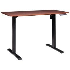 TAVARES - Elektrisch Verstelbaar Bureau - Bruin/Zwart - Vezelplaat -Leenbakker Winkel 8ed0438a72494c9e9fa4f210a4e0b178