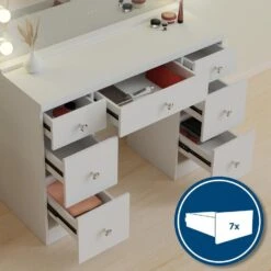 CLP Kaptafel Lerona Wit Frame - Hout - Wit -Leenbakker Winkel 8f520749abbb4025a628195a6d65c0ca