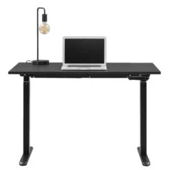 Bureau Homeworx Zit/sta Handmatig Verstelbaar – Zwart/zwart - 75/118x120x70 Cm -Leenbakker Winkel 90103612 0140