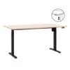 Bureau Homeworx Zit/sta Elektrisch Verstelbaar – Eikenkleur/zwart - 75/118x160x80 Cm
